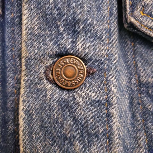 ELIZABETH AND JAMES VINTAGE LEVI'S Denim Jacket Size 34 - Picture 9 of 15